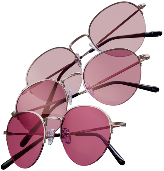 Pink hotsell glasses lenses